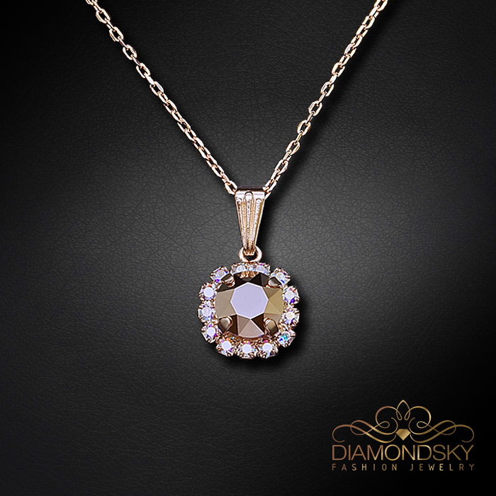 Komplekts sievietēm „Krāšņums II (Rose Gold)“ ar Swarovski® kristāliem