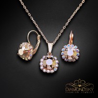 Jewelry Set “Glory II (Rose Gold)” created with Crystals by Swarovski®