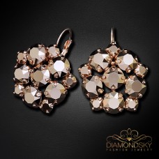 Auskari „Greznība (Rose Gold)“ ar Swarovski™ kristāliem