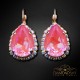 Auskari „Debesu Piliens III (Lotus Pink DeLite)“ ar Swarovski® kristāliem