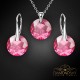 Sudraba komplekts sievietēm „Marianne (Rose)“ ar Swarovski® kristāliem