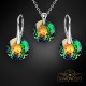 Sudraba komplekts „Marianna (Vitrail Medium)“ ar Swarovski™ kristāliem