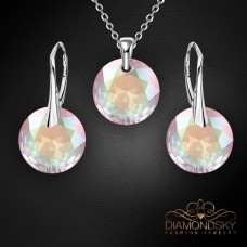 Sudraba komplekts sievietēm „Marianne (Aurora Borealis)“ ar Swarovski® kristāliem