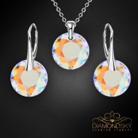 Sudraba komplekts sievietēm „Marianne (Shimmer)“ ar Swarovski® kristāliem