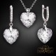Sudraba komplekts „Iemīlējusies Sirds III R“ ar Swarovski™ kristāliem