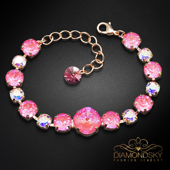 Aproce „Žilbinošais Mirdzums II“ ar Swarovski™ kristāliem