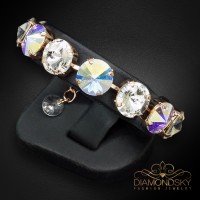 Bracelet “Vortex” (Aurora Borealis) embellished with Crystals by Swarovski®