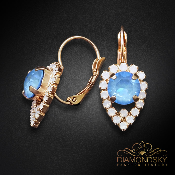 Auskari „Dīva (Ocean DeLite)“ ar Swarovski™ kristāliem