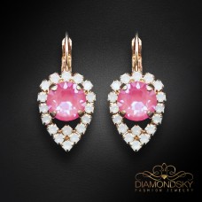 Auskari „Dīva (Lotus Pink DeLite)“ ar Swarovski® kristāliem