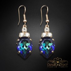Kõrvarõngad „Leonora (Bermuda Blue)“ Swarovski® kristallidega