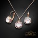Komplekts sievietēm „Krāšņums II (Powder Rose)“ ar Swarovski® kristāliem
