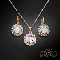 Komplekts sievietēm „Krāšņums II (Aurora Borealis)“ ar Swarovski® kristāliem
