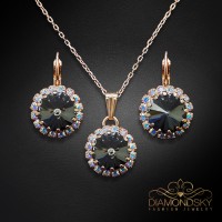 Komplekts „Klaris III (Graphite)“ ar Swarovski™ kristāliem