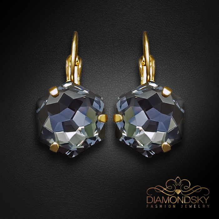 Auskari „Fantāzija (Silver Night)“ ar Swarovski™ kristāliem