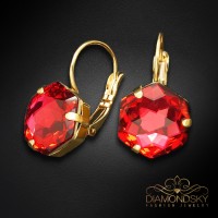 Серьги «Фантазия (Scarlet)» с кристаллами Swarovski™