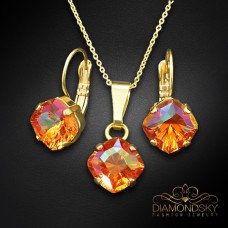Komplekts „Mistika (Astral Pink)“ ar Swarovski™ kristāliem
