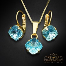 Komplekts sievietēm „Mistika (Aquamarine)“ ar Swarovski® kristāliem