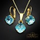 Komplekts sievietēm „Mistika (Aquamarine)“ ar Swarovski® kristāliem