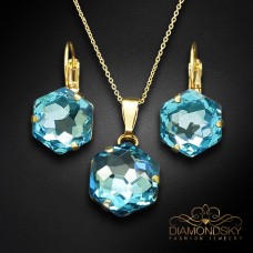 Komplekts sievietēm „Fantāzija (Aquamarine)“ ar Swarovski® kristāliem