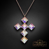 Pendant “Uni (Aurora Borealis)” created with Crystals by Swarovski®