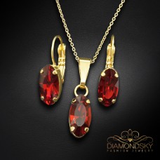 Komplekts „Enigma (Scarlet)“ ar Swarovski™ kristāliem
