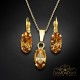 Komplekts sievietēm „Enigma (Light Colorado Topaz)“ ar Swarovski® kristāliem