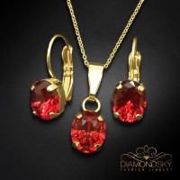 Komplekts „Mistika II (Scarlet)“ ar Swarovski™ kristāliem