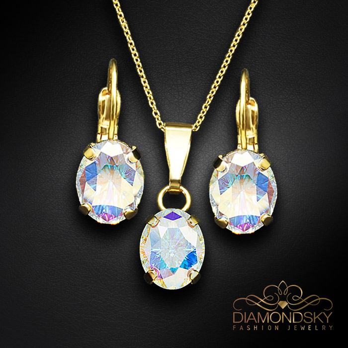Komplekts „Mistika II (Aurora Borealis)“ ar Swarovski™ kristāliem