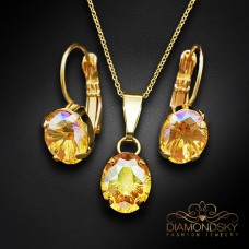 Komplekts „Mistika II (Light Topaz Shimmer)“ ar Swarovski™ kristāliem