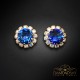 Auskari „Krāšņums III (Bermuda Blue)“ ar Swarovski® kristāliem