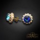 Auskari „Krāšņums III (Bermuda Blue)“ ar Swarovski® kristāliem