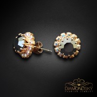 Auskari „Krāšņums (Jet Hematite)“ ar Preciosa™ kristāliem