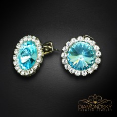 Auskari „Clarice X (Aqua Bohemica)“ ar Preciosa® kristāliem