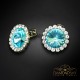 Auskari „Clarice X (Aqua Bohemica)“ ar Preciosa® kristāliem