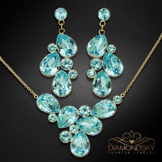 Komplekts sievietēm „Fillory Burvība (Aqua Bohemica)“ ar Preciosa® kristāliem