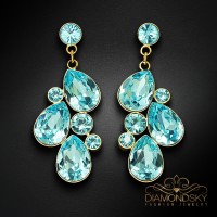 Серьги «Волшебство Филлори (Aqua Bohemica)» с кристаллами Preciosa™