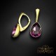 Sudraba komplekts „Kristāla Lāse (Amethyst)“ ar Preciosa™ kristāliem