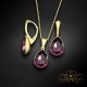 Sudraba komplekts „Kristāla Lāse (Amethyst)“ ar Preciosa™ kristāliem