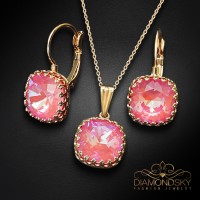 Jewelry Set “Vintage V (Lotus Pink DeLite)” created with Crystals by Swarovski®