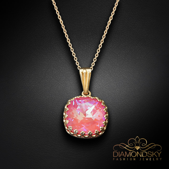 Komplekts sievietēm „Vintage V (Lotus Pink DeLite)“ ar Swarovski® kristāliem