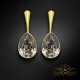 Sudraba auskari „Kristāla Lāse (Black DIamond)“ ar Preciosa™ kristāliem