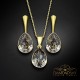 Sudraba komplekts „Kristāla Lāse (Black Diamond)“ ar Preciosa™ kristāliem