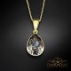 Sudraba kulons „Crystal Drop (Black Diamond)“ ar Preciosa® kristāliem