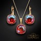 Komplekts sievietēm „Vintage V (Light Siam Shimmer)“ ar Swarovski® kristāliem
