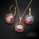 Komplekts sievietēm „Vintage V (Light Siam Shimmer)“ ar Swarovski® kristāliem