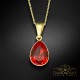 Sudraba kulons „Crystal Drop (Light Siam)“ ar Preciosa® kristāliem