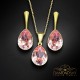 Sudraba komplekts „Kristāla Lāse (Light Rose)“ ar Preciosa™ kristāliem