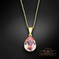Sudraba kulons „Crystal Drop (Light Rose)“ ar Preciosa® kristāliem