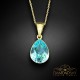 Sudraba kulons „Crystal Drop (Aqua Bohemica)“ ar Preciosa® kristāliem