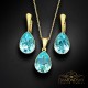Sudraba komplekts „Kristāla Lāse (Aqua Bohemica)“ ar Preciosa™ kristāliem